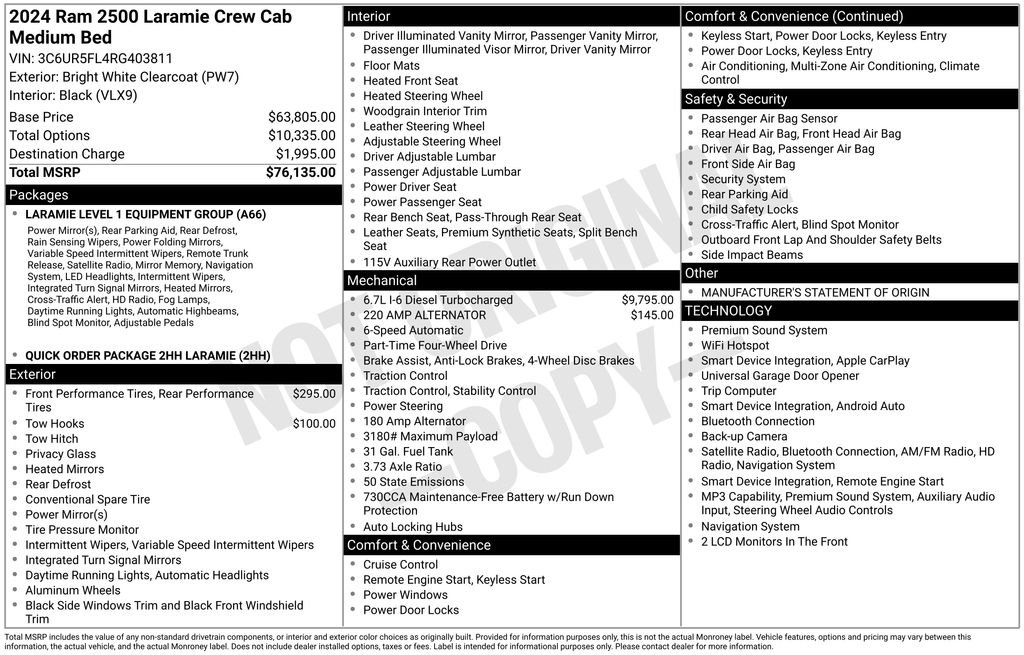 ram ram 2500 pickup 2024 3C6UR5FL4RG403811 image ram ram 2500 pickup 2024 3C6UR5FL4RG403811 image